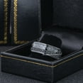 thumbnail image 4 of Jewelry Avalanche Eternity Wedding Band, Black Tungsten Ring, Mens Anniversary Ring, Promise Band, Size 9.5 TN1163, 4 of 6