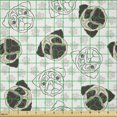 thumbnail image 2 of Ambesonne Dog Lover Fabric by the Yard Microfiber, Pug Portraits Traces, 1 Yard, Beige Brown Tan, 2 of 2