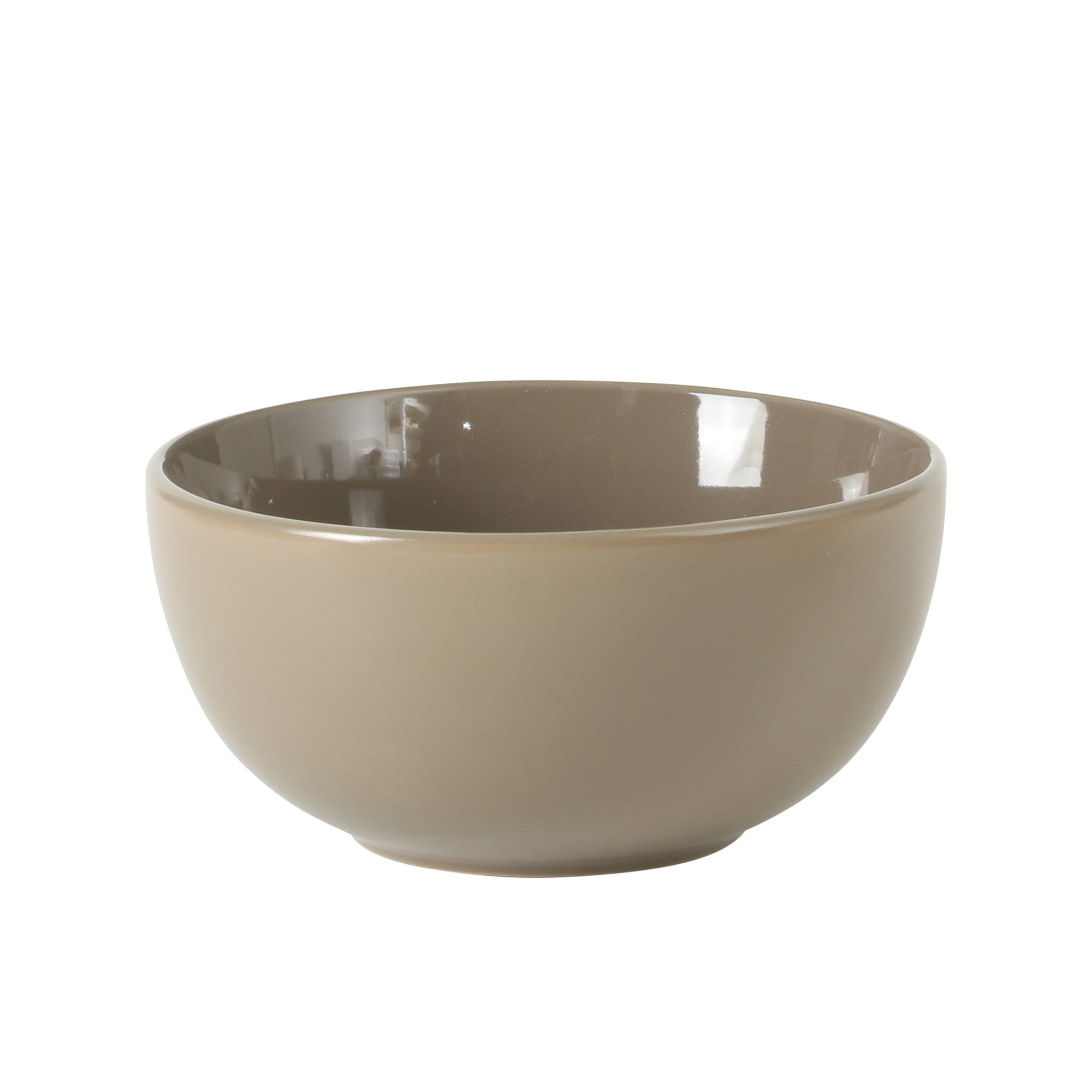 Gibson Home Rockaway 12 Piece Plates and Bowls Matte Outside/Shiny Inside Glaze Service for 4 Dinnerware Set - Brown - Dishwasher and Microwave Safe