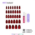 thumbnail image 5 of Kiss Core Magnetic Press On Nails Almond, ‘Apple Blossom’, Red, Medium Length, 32 Count, 5 of 15