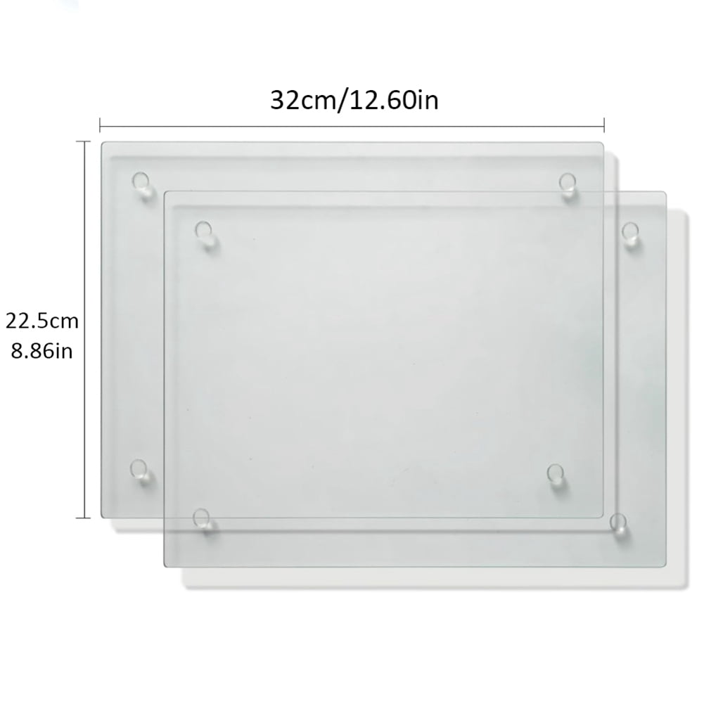 2-Pack Clear Cutting Boards – Large Non-Slip Plastic Chopping Boards for Bread, Meat, Vegetables & Kitchen Prep