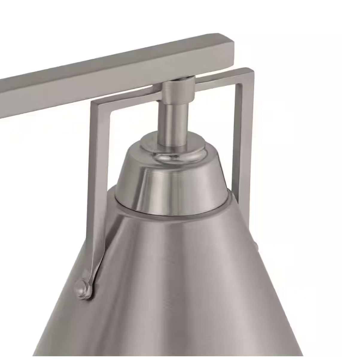 Ceybo – 4 Light Brushed Nickel Bathroom Vanity Light Fixture for Makeup Wall Mirror, Dimmable Lighting with Light-Weight Industrial Metal Shades