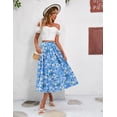 thumbnail image 4 of Zeagoo Womens Casual Boho Skirt Polka Dot High Waist Pleated A-Line Swing Midi Skirts with Pockets, 4 of 5