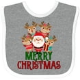 thumbnail image 3 of Inktastic Merry Christmas Santa Reindeer Boys or Girls Baby Bib, 3 of 4