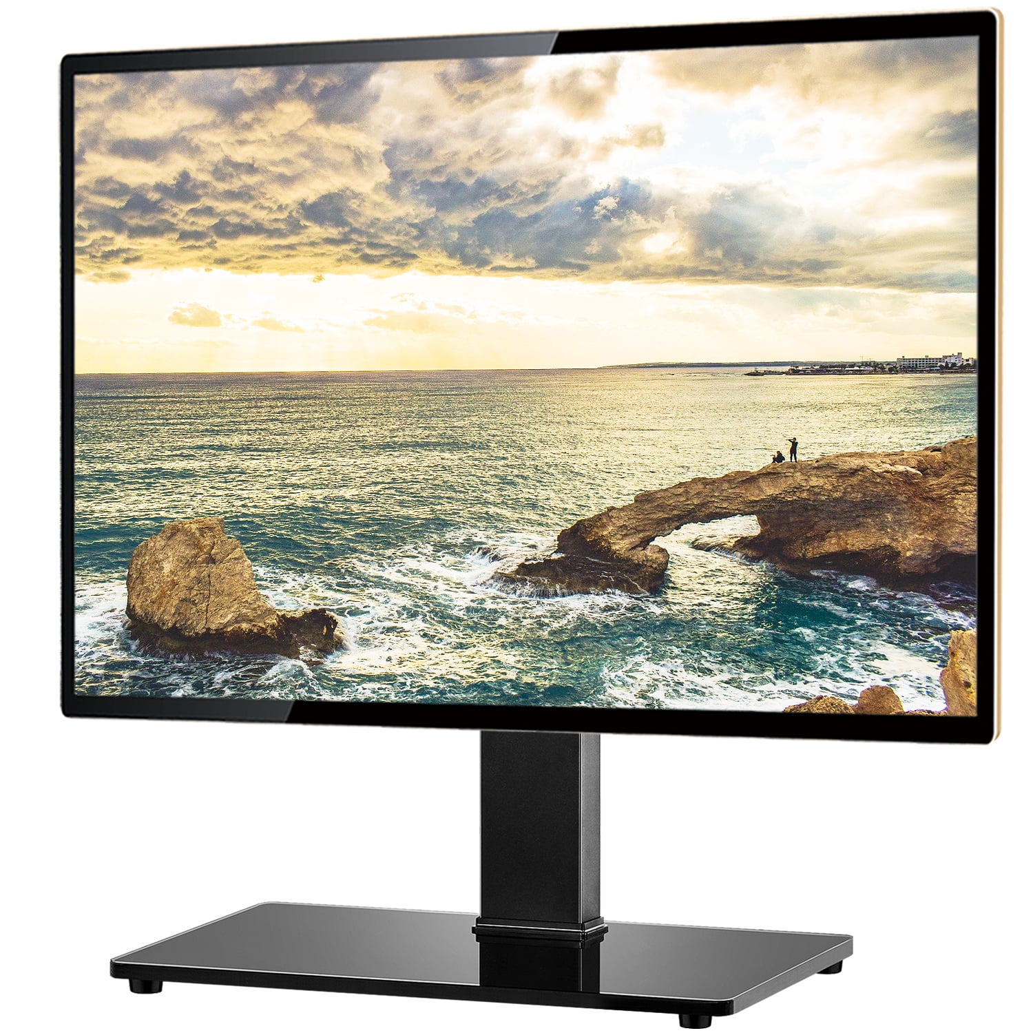 Swivel TV Stand with Mount for 50 to 85 inch TVs Glass Universal TV