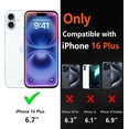 thumbnail image 2 of Diverbox Phone Case for iphone 16 Plus with Screen Protector, Heavy Duty Protection Shockproof DropProof Cover Compatible with MagSafe - Blue, 2 of 7