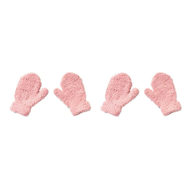 Minnieouse 1 par de manoplas para niños, accesorio de ropa, cubierta para los dedos, hermosa manopla para niños, manopla cómoda para niños Rosa claro 2piezas