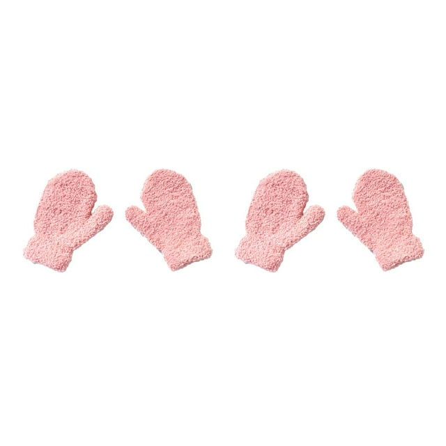Minnieouse 1 par de manoplas para niños, accesorio de ropa, cubierta para los dedos, hermosa manopla para niños, manopla cómoda para niños Rosa claro 2piezas