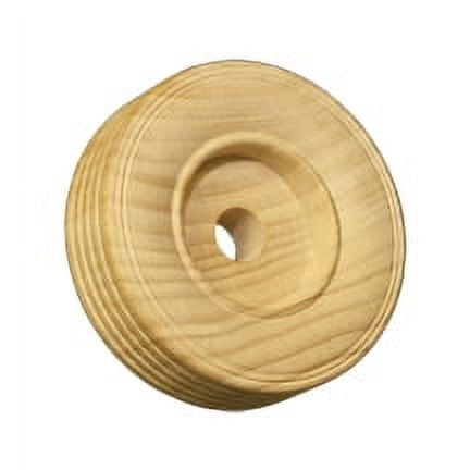 4 Pcs 2-1/2" Wood Treaded Toy Wheels 3/4" thickHole size 3/8"Use AP3000, AP3030 or AP3500 Axle pegs for 3/8 holes.