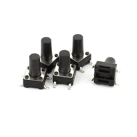 Pan Push Button - 5Pcs 6mmx6mmx10mm Panel PCB Momentary Tactile Push Button Switch 4 Pin DIP