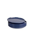 thumbnail image 2 of 10 Strawberry Street Double Line 8.25" Round Stoneware Salad Plate, Set of 6, Cobalt Blue, 2 of 5
