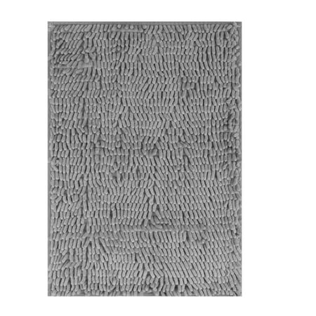 Micro Bath Mat For Toilet EEEKit Bathroom Rug Carpet, Non Slip Absorbent Soft Microfiber Shaggy Bath Mats, Toilet Shower Floor Carpet Cushion Mat Machine Washable for Door, Bathroom, Kitchen ()