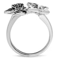 thumbnail image 3 of Luxe Jewelry Designs Women's Rhodium Plated Brass Butterfly Shaped Ring with Cubic Zirconia - Size 8, 3 of 5