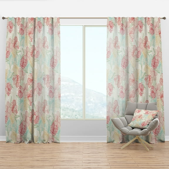 Designart 'Blossom Pink XVI' Modern & Contemporary Curtain Panel
