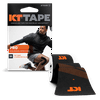 KT Tape Pro Ultra-Breathable Synthetic Kinesiology Tape, Jet Black, 20 Precut Strips