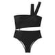thumbnail image 4 of Bikini de color sólido para mujer Traje de baño dividido Conjunto de ropa de playa Fridja nalpqowj57615, 4 of 5