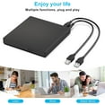 thumbnail image 4 of External CD DVD Drive USB 2.0 Slim Protable External CD-RW Drive DVD-RW Burner Read / Writer Player For Laptop Notebook PC Not Recorded, 4 of 5