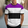 thumbnail image 2 of WRKEKC Chemises à Manches Courtes pour Hommes Mode Décontractée Imprimé Rayé T-Shirt Athlétique Manches Courtes Col Rond Haut Graphique Confortable, 2 of 5