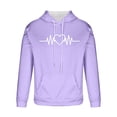 thumbnail image 5 of Sudadera con capucha para hombre, estilo casual, con cuello redondo, estampado, manga larga, blusa de poliéster, 5 of 5