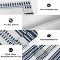 thumbnail image 6 of Navy Blue Striped Outdoor Rug for Patio/Deck/Porch, Non-Slip Large Area Rug 5 x 8 Ft, Farmhouse Geometric Stripe Indoor Outdoor Rugs Washable Area Rugs, Reversible Camping Rug Carpet Runner, 6 of 8