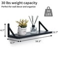 Fun Memories 16.5 inch Floating Shelves Set of 3, Modern Wood Shelves