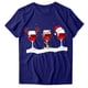thumbnail image 4 of Gibobby Camisa navideña mujer Navidad Copa de de nieve Impresión O Cuello Manga corta Camiseta suelta Blusa Tops(Azul,G), 4 of 4