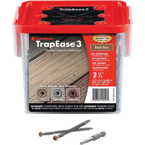 350-pack FastenMaster Deck Screw - 2-1/2 In, Multicolor - 350 Pack — Construction & DIY Use, Standard Hardware Spec
