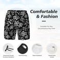 thumbnail image 4 of Kdxio Snake Print Men's Swim Trunks with Compression Liner 7 Inch Inseam Quick Dry Swim Shorts, 4 of 7