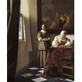 thumbnail image 2 of Vermeer, Johannes 26x31 White Modern Wood Framed Museum Art Print Titled - The Letter, 2 of 4