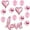 Pink, variant on Chmadoxn Valentines Red Heart Balloons Set of 12, Valentines Day Balloons for Valentines Day Decorations Heart Shape