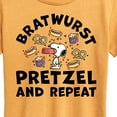 thumbnail image 3 of HYBRID APPAREL - Peanuts - Bratwurst Pretzel And Repeat Snoopy - Women's Short Sleeve Graphic T-Shirt, 3 of 6