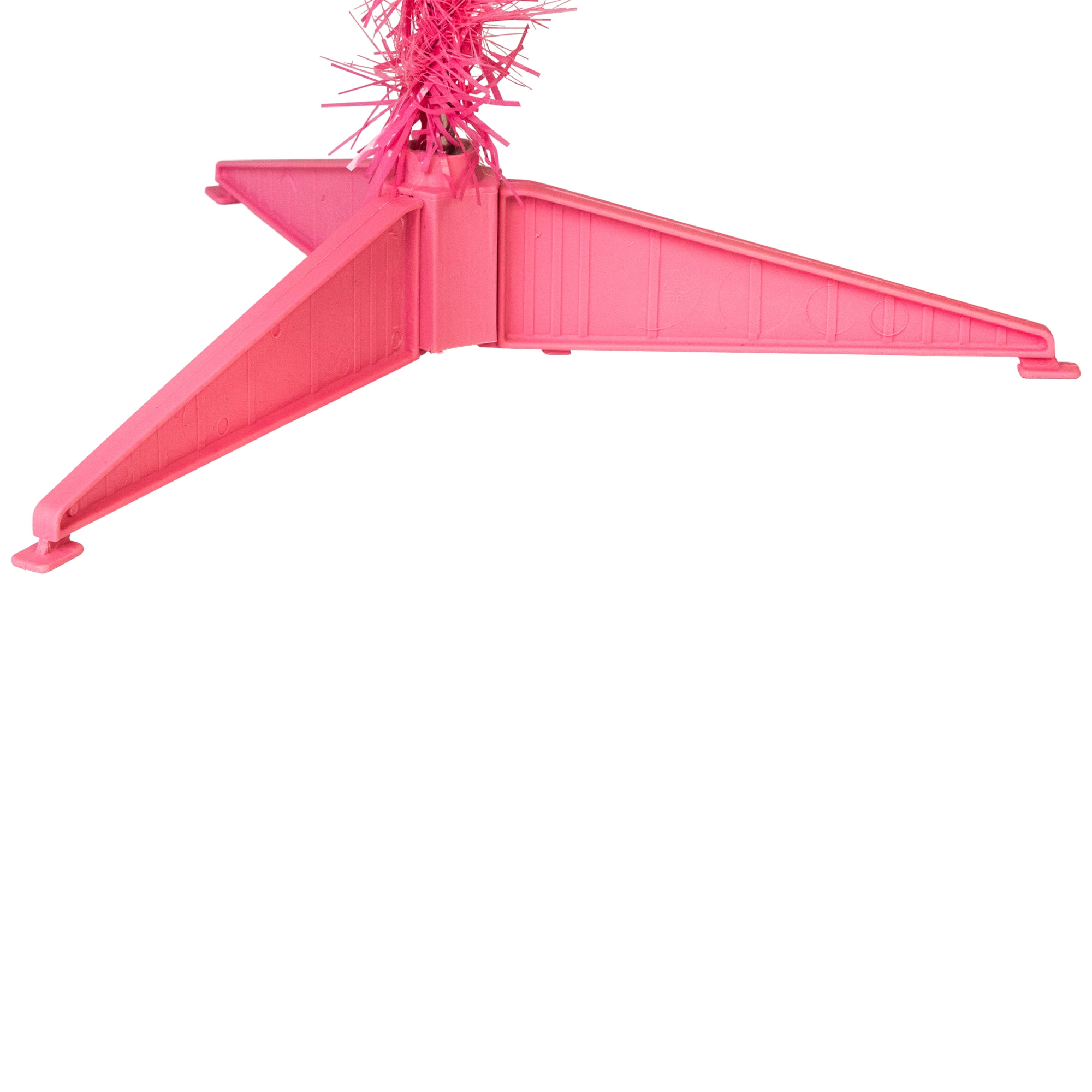 Artificial Tinsel Christmas Tree - 3' - Pink - Unlit