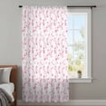 thumbnail image 4 of Pink Floral Sheer Curtains 63 Inches Long, Retro Blossom Flower Botanical Country Light Filering Curtains, Breathable Simi Curtain Privacy Drapes for Living Room Bedroom Lightweight Window Treatment, 4 of 9