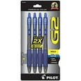 thumbnail image 3 of Pilot® G-2™ Retractable Gel Pens, Bold Point, 1.0 mm, Clear Barrels, Blue Ink, Pack Of 4, 3 of 5