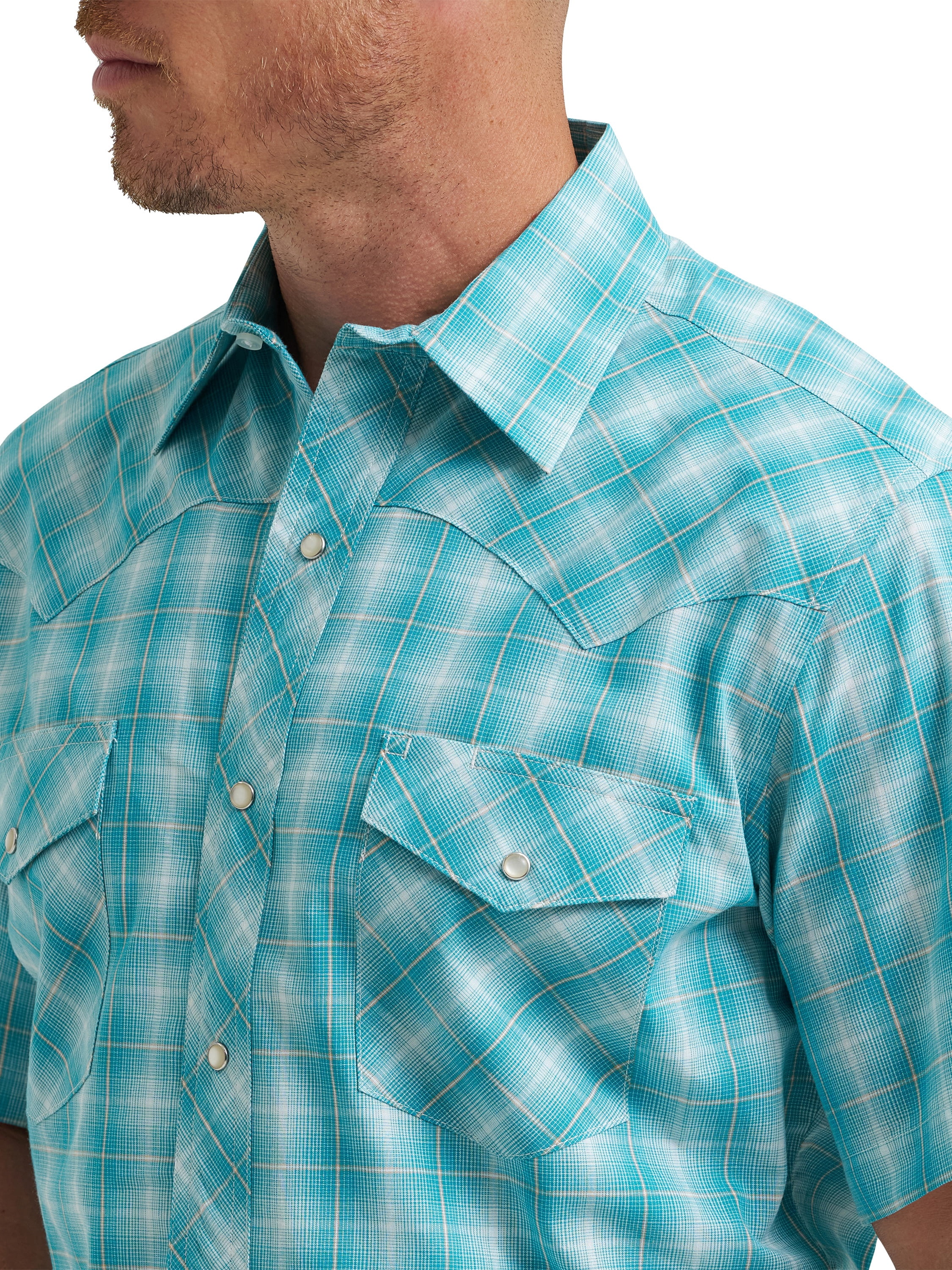 Wrangler® Men's and Big Men's Regular Fit Short Sleeve Western Shirt, Sizes S-5XL