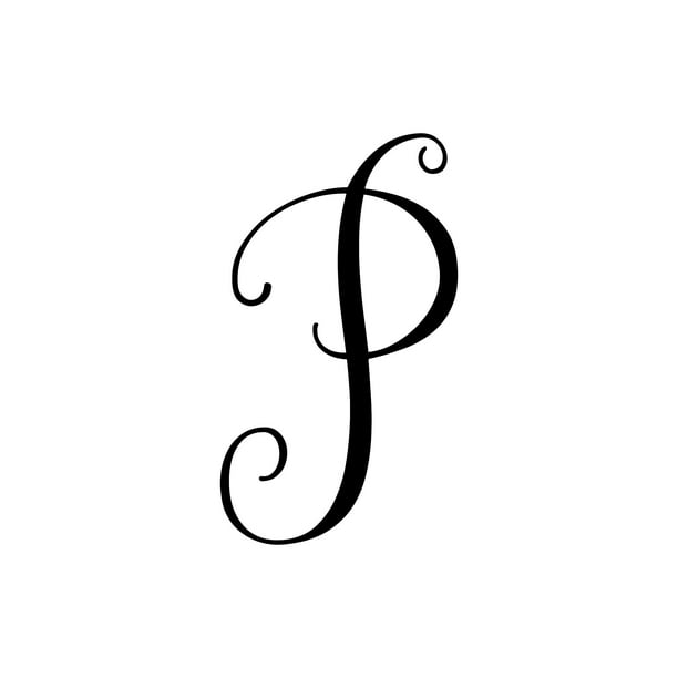 Precision Metal Art Initial Monogram Letter "P" Steel Laser Cut Wall