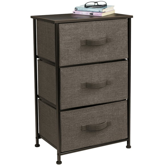 Sorbus 3 Drawers Chest Dresser - Brown
