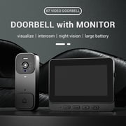 Visual Smart Doorbell with 4.3" Color Display, 300K Camera for home security