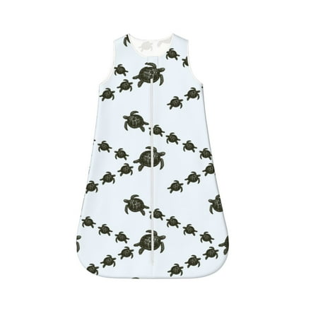 

Fotbe Sea Turtle Pattern Sleep Sack - Baby Wearable Blanket with Zipper Extra Soft Cotton Sleeveless Sleeping Bag for Infants-X-Large