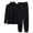 Black, variant on KANG Thermal Loungewear High Neck Pullover And Jogger Pants Winter Warm Sleepwear Home Comfort Outfit For Cold Weather Cozy Relaxation Heavyweight Fabric Soft Design