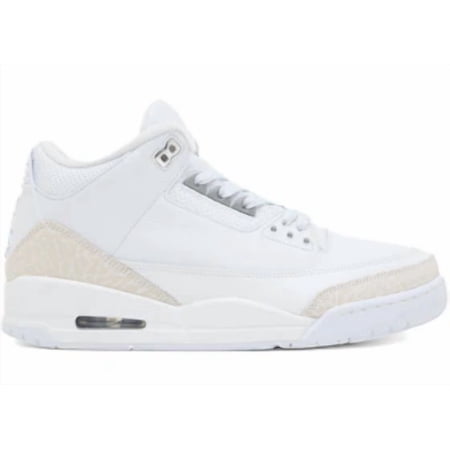 Men's Jordan 3 Retro "Pure Money" White/Metallic Silver-White (CT8532 111) - 10