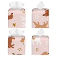 thumbnail image 2 of Yiaed Star Cute Dog Print Tissue Box Cover, PU Leather Decorative Organizer for Tabletop, Bathroom, Car, Office Creative Decorative, 2 of 7