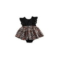 thumbnail image 4 of Qiylii Baby Bodysuit, Splicing Leopard Print O-Neck Romper Skirt + Hairband, 4 of 7