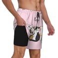 thumbnail image 3 of Daiia Cute Cats Mens Swim Trunks Swim Shorts Quick Dry Swim Shorts with Mesh Lining Pockets-Medium, 3 of 9