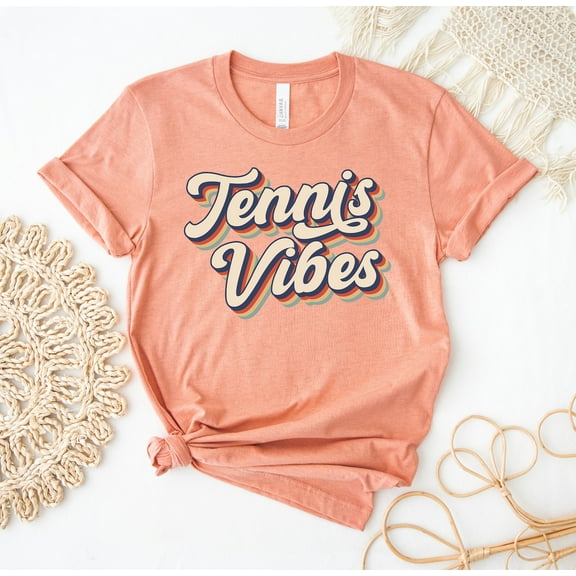 Tennis Vibes T-shirt Shirt Player Gift Sports Instructor Tee Racket Top Game Day Shirts For Cute Wife Funny Lover Coach Table Women's