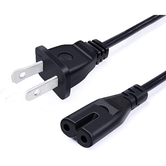 Quyaojz 2 Prong Power Cord for Polk Audio MagniFi One Subwoofer PSW125 PSW111 AM6119 AM6119-A AM6119A Heritage Woodbourne Airplay Speaker AC Cable 8ft Replacement Power Cord