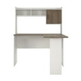 Mainstays LShaped Desk with Hutch, White