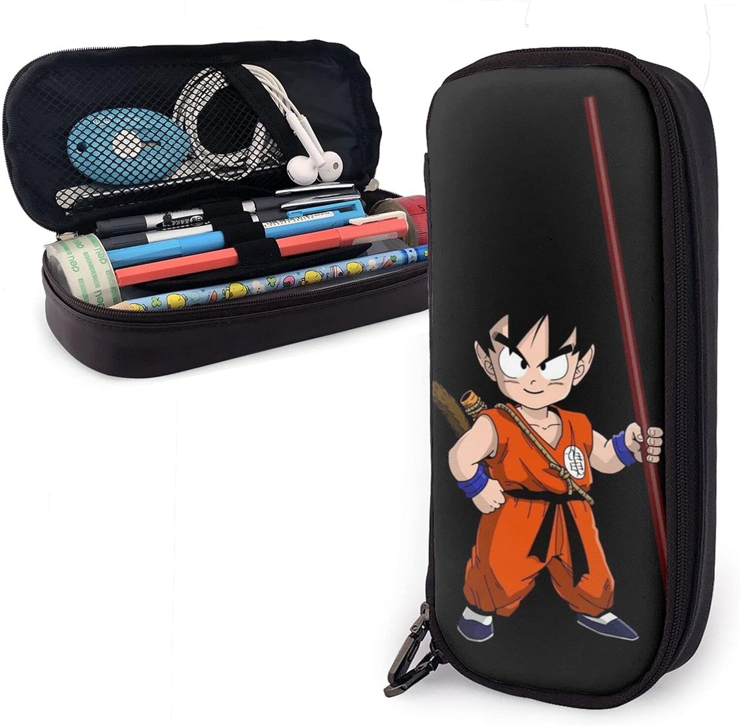 Dragon Ball Leather Pencil case Pencil case Stationery Bag Office Portable Storage Box Cosmetic Box Folder