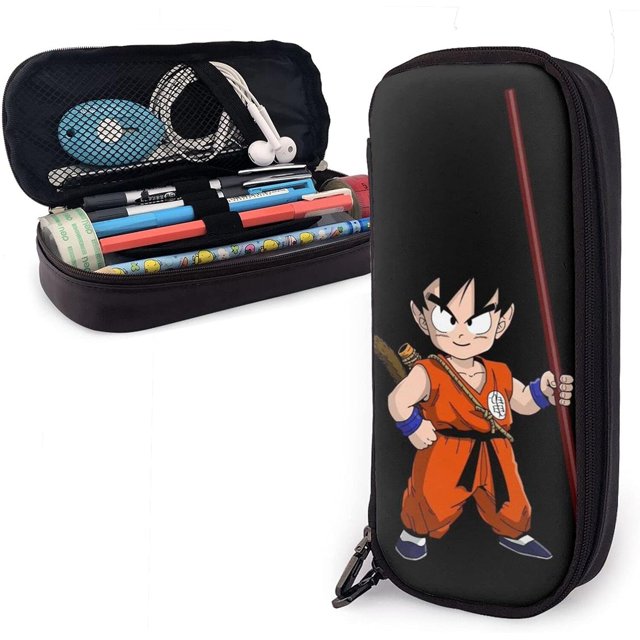 Dragon Ball Leather Pencil case Pencil case Stationery Bag Office Portable Storage Box Cosmetic Box Folder