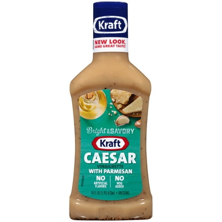 (3 Pack) Kraft Caesar Vinaigrette with Parmesan Dressing, 16 Fl Oz (Best Bottled Caesar Dressing)